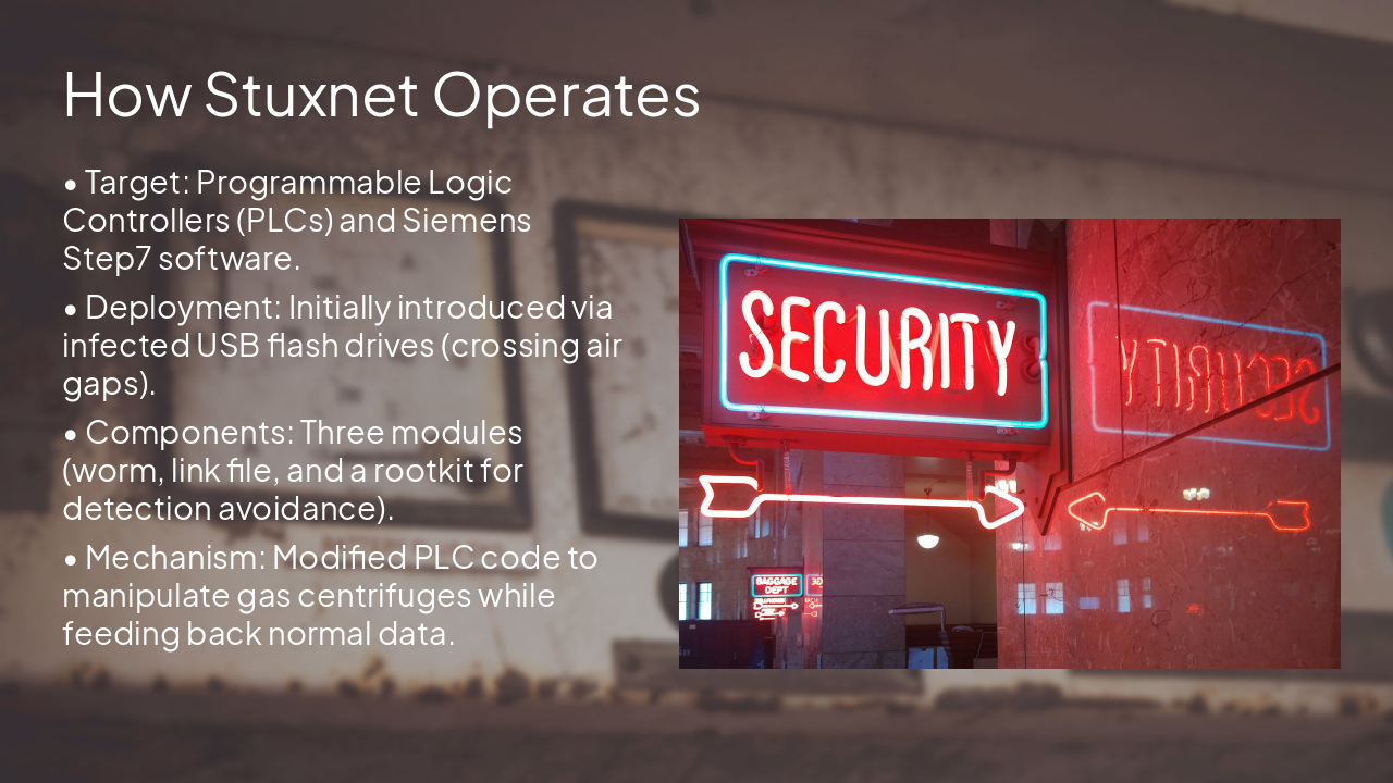 Slide 4 - How Stuxnet Operates