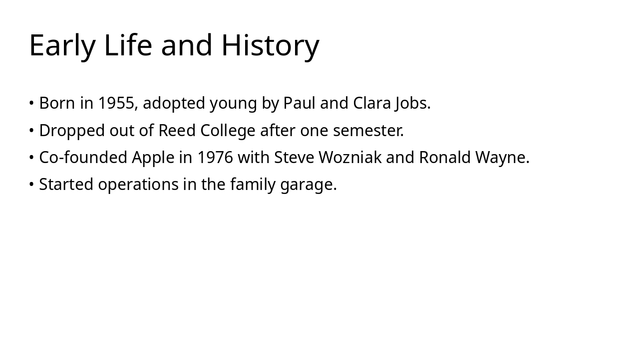 Slide 3 - Early Life and History