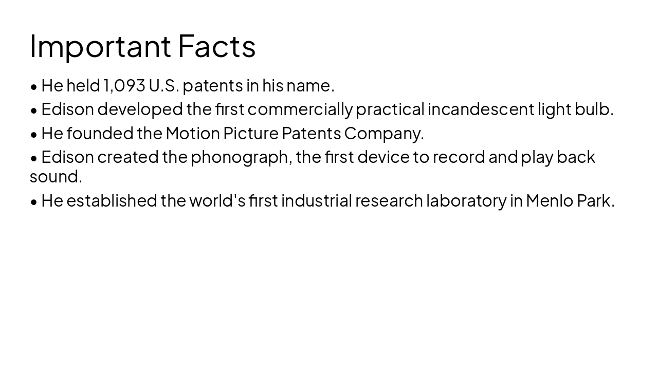 Slide 3 - Important Facts