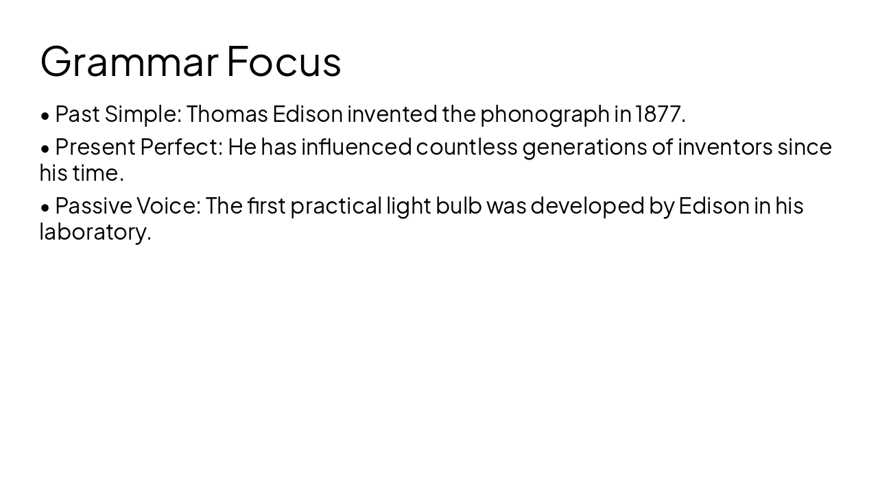 Slide 7 - Grammar Focus