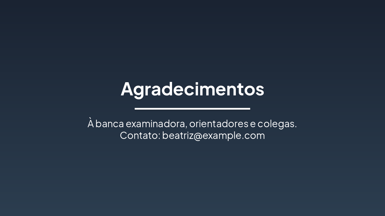 Slide 9 - Agradecimentos