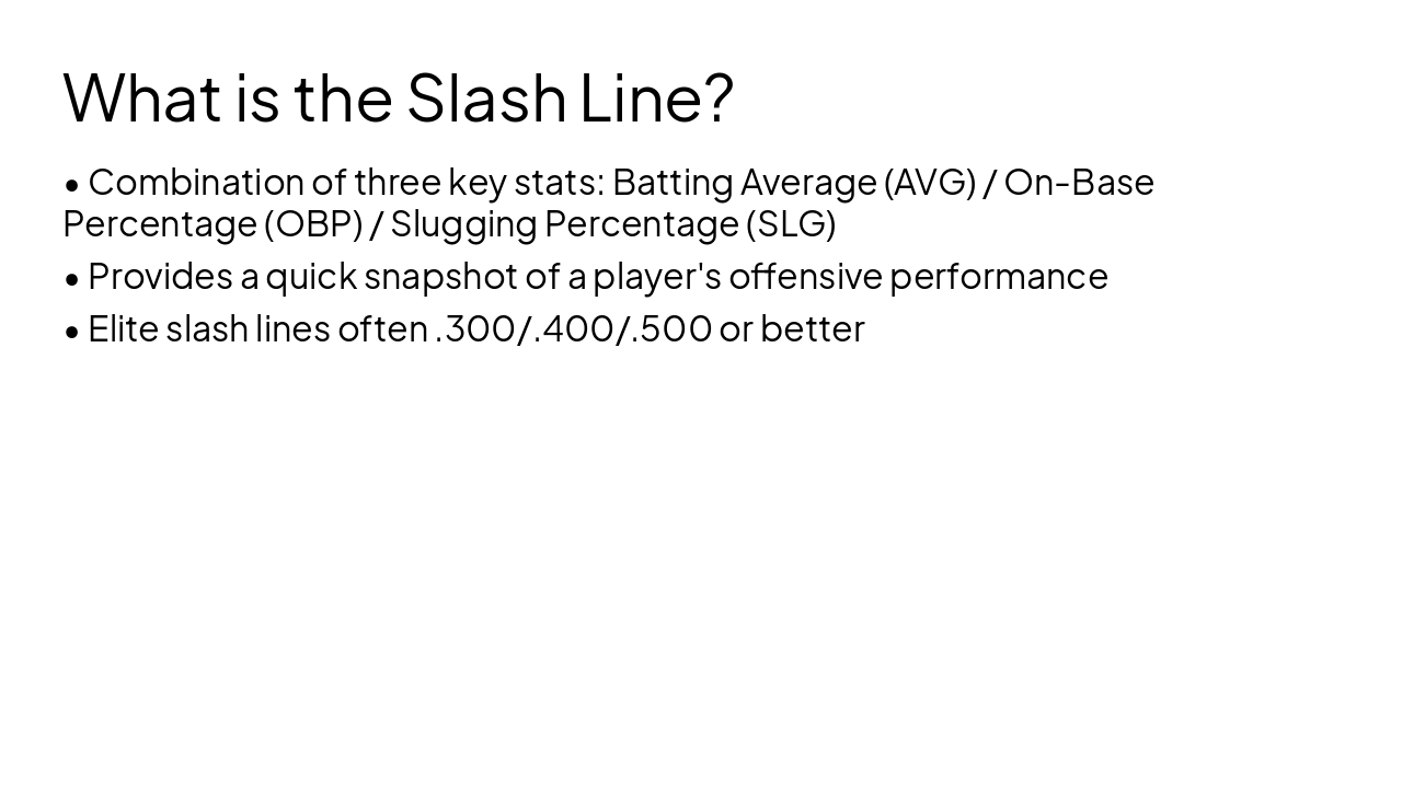 Slide 3 - What is the Slash Line?
