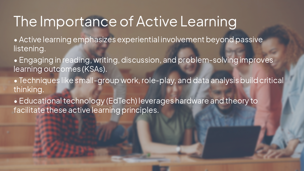 Slide 4 - The Importance of Active Learning