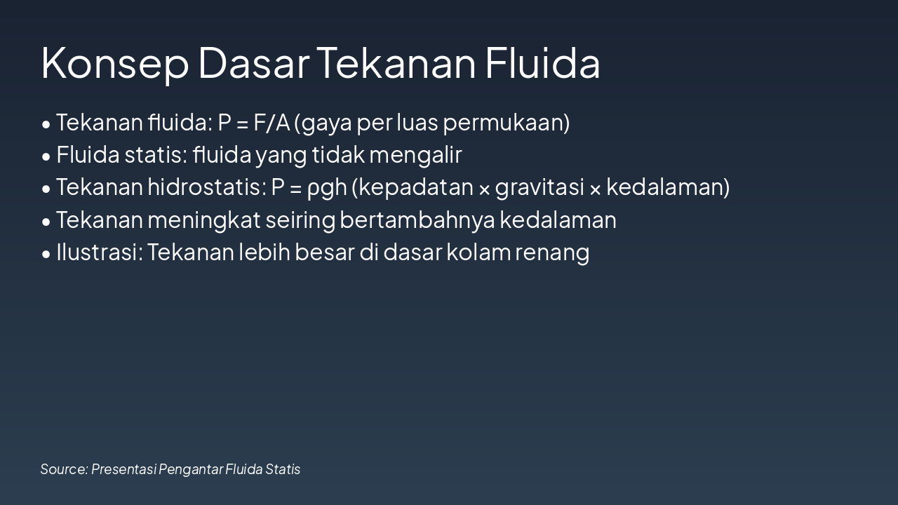 Slide 3 - Konsep Dasar Tekanan Fluida