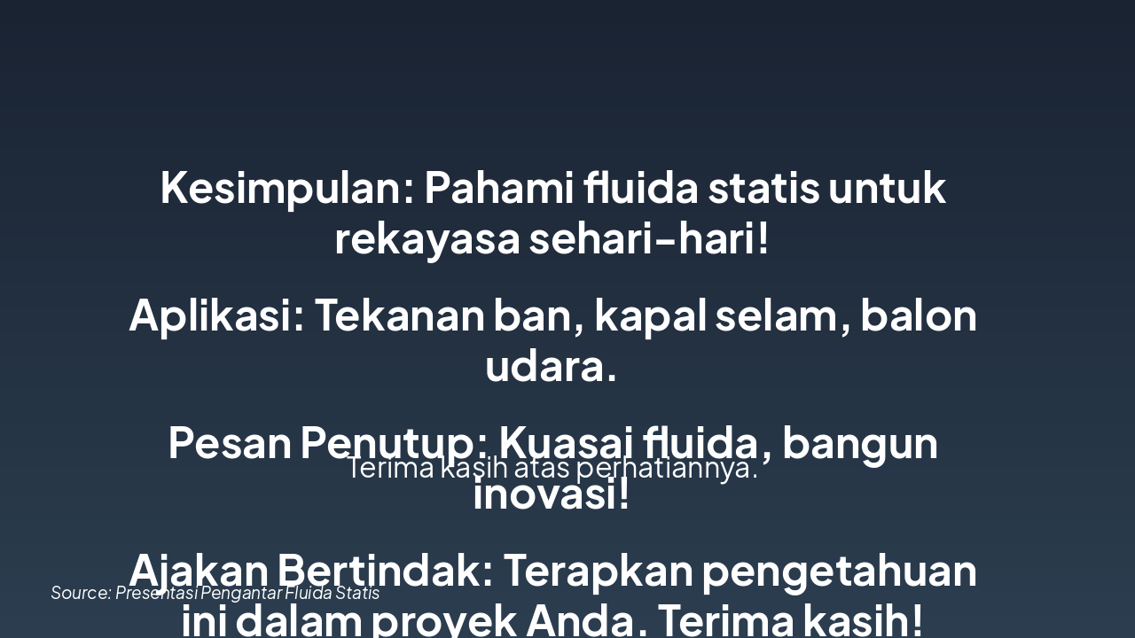 Slide 9 - Kesimpulan & Aplikasi