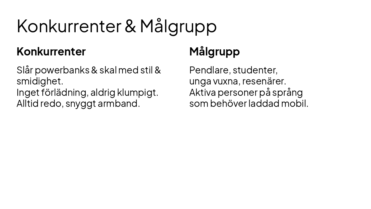 Slide 7 - Konkurrenter & Målgrupp