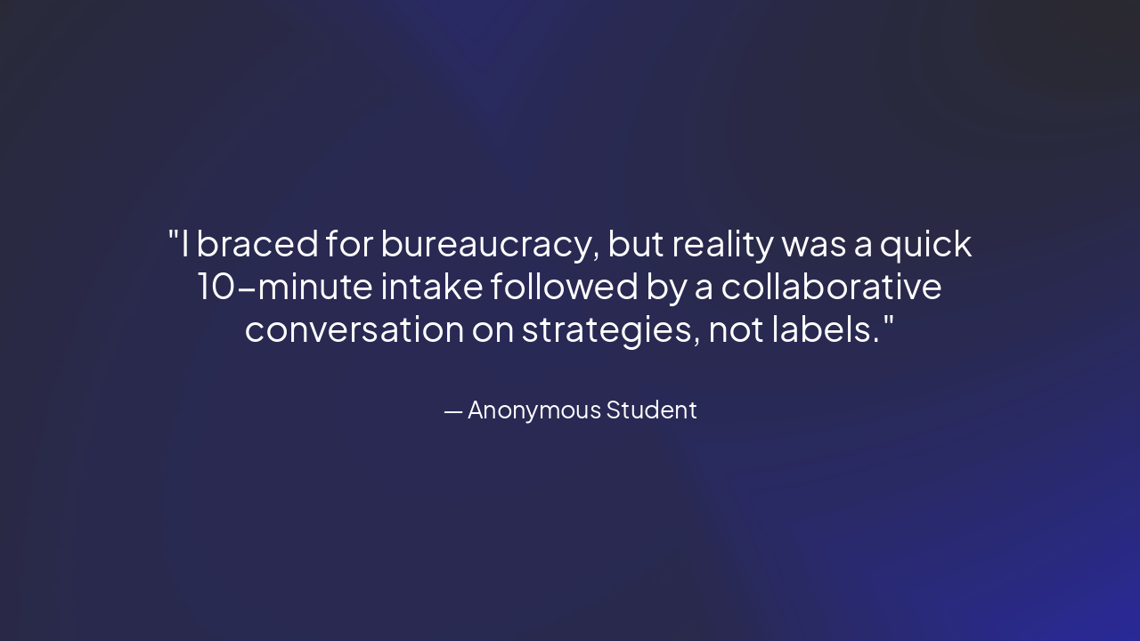 Slide 11 - Student Voices – Fear of the Process