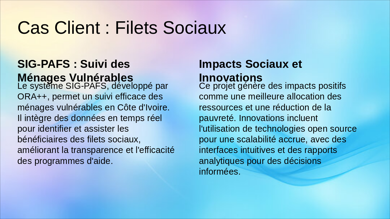 Slide 8 - Cas Client : Filets Sociaux