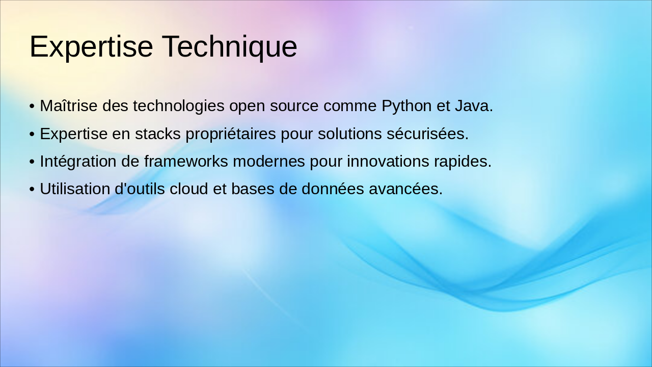 Slide 9 - Expertise Technique