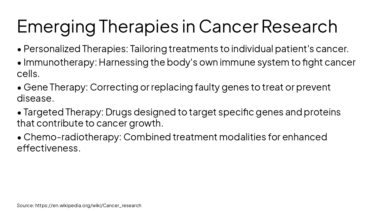 Slide 10 - Emerging Therapies in Cancer Research