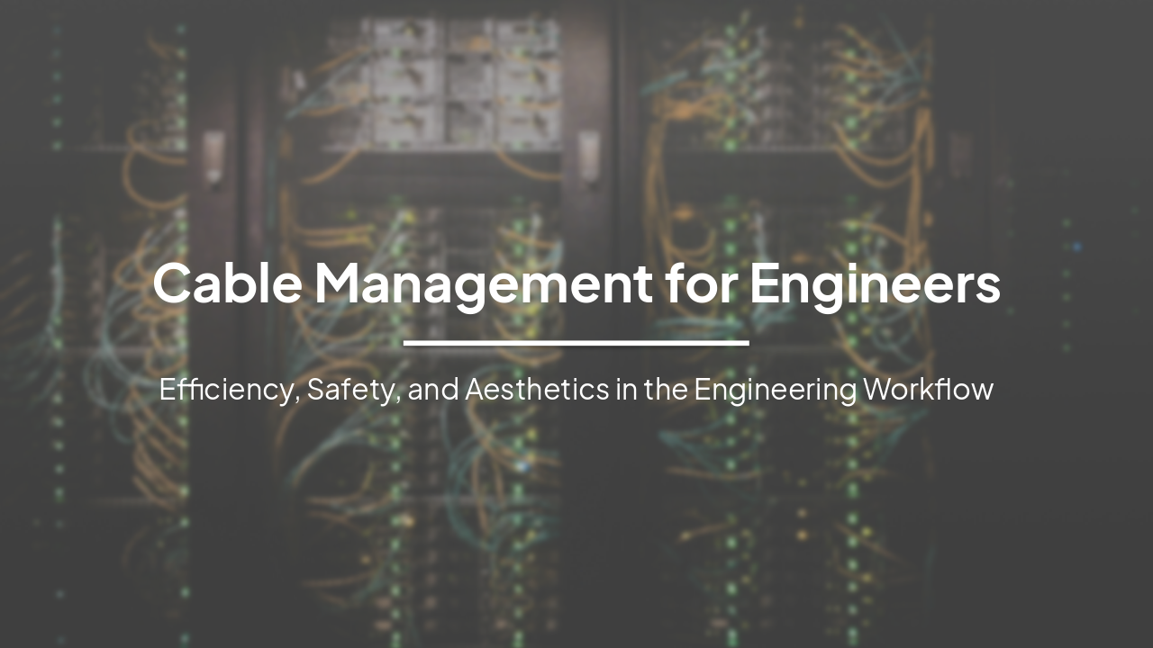 Optimized Cable Management for Engineers