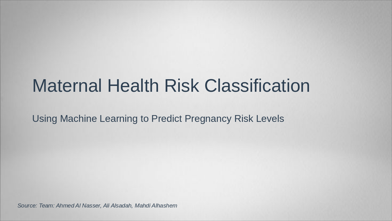 ML-Powered Maternal Health Risk Prediction (38 chars)