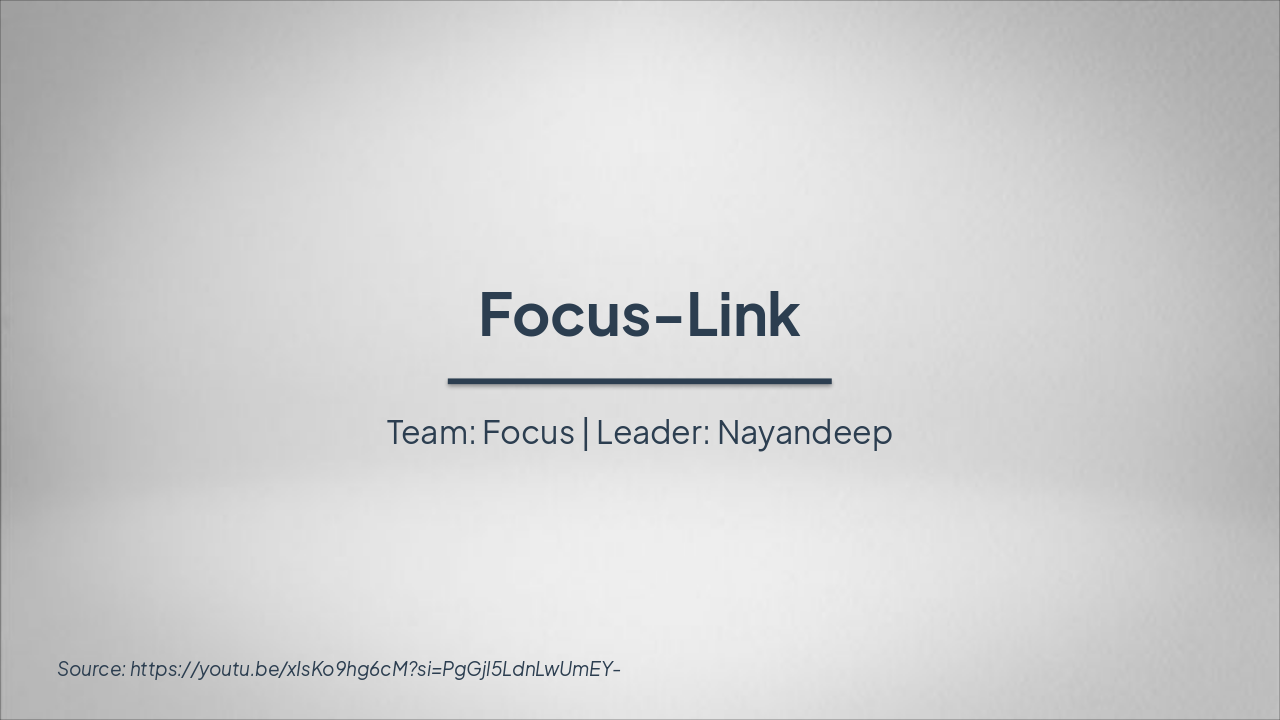 Focus-Link: AI Focus & Distraction Detector (38 chars)