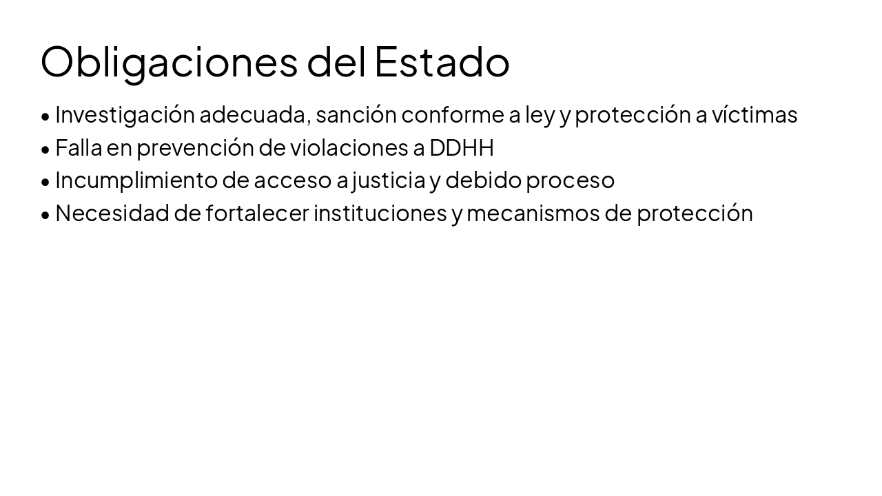 Slide 25 - Obligaciones del Estado