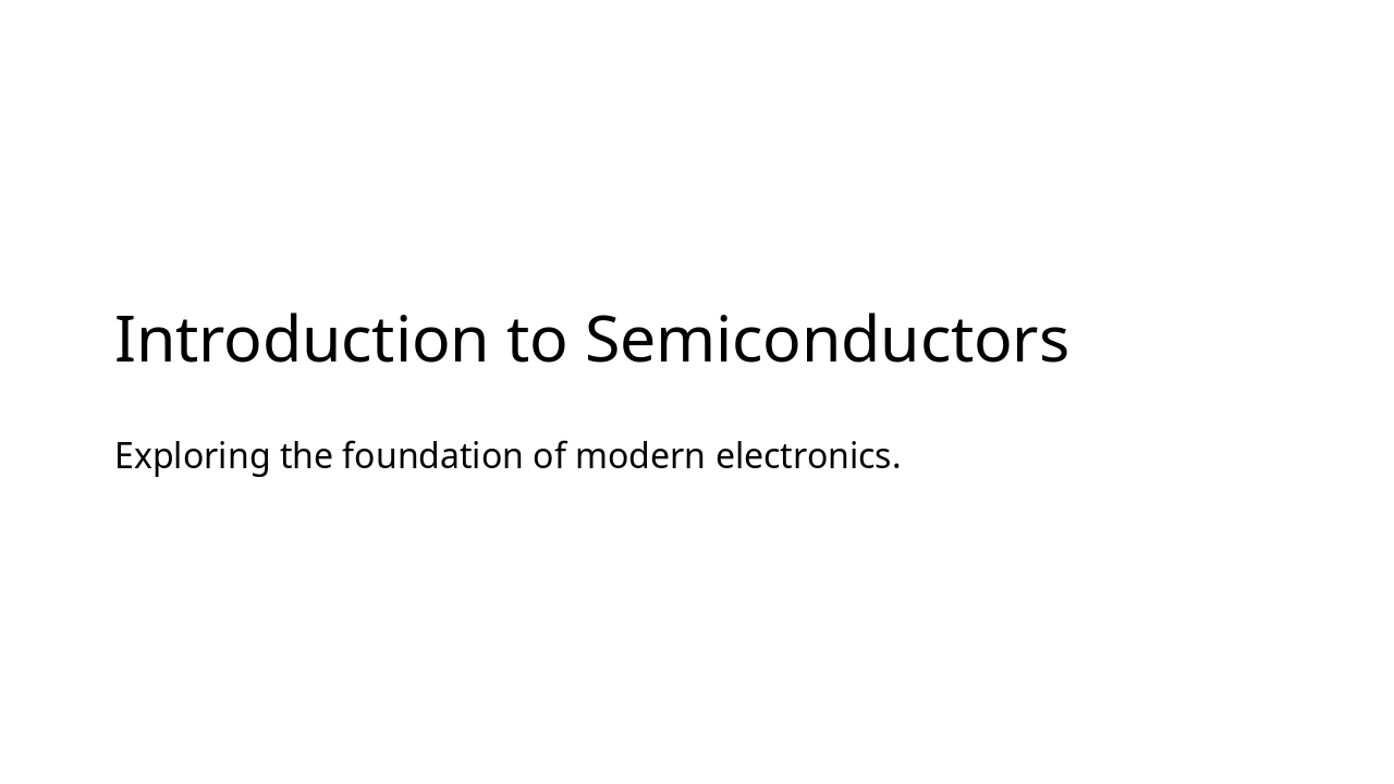 Unlocking Semiconductors: From Basics to Future