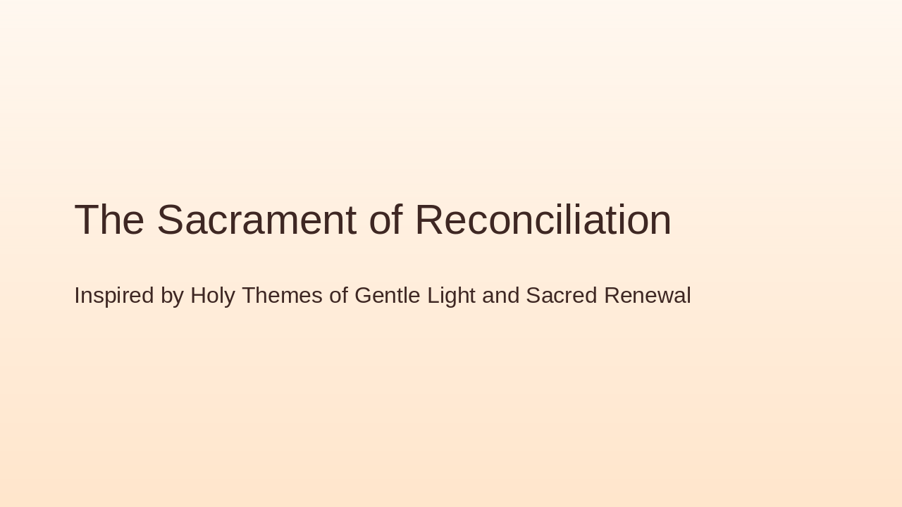 Sacrament of Reconciliation: A Halo-Inspired Journey