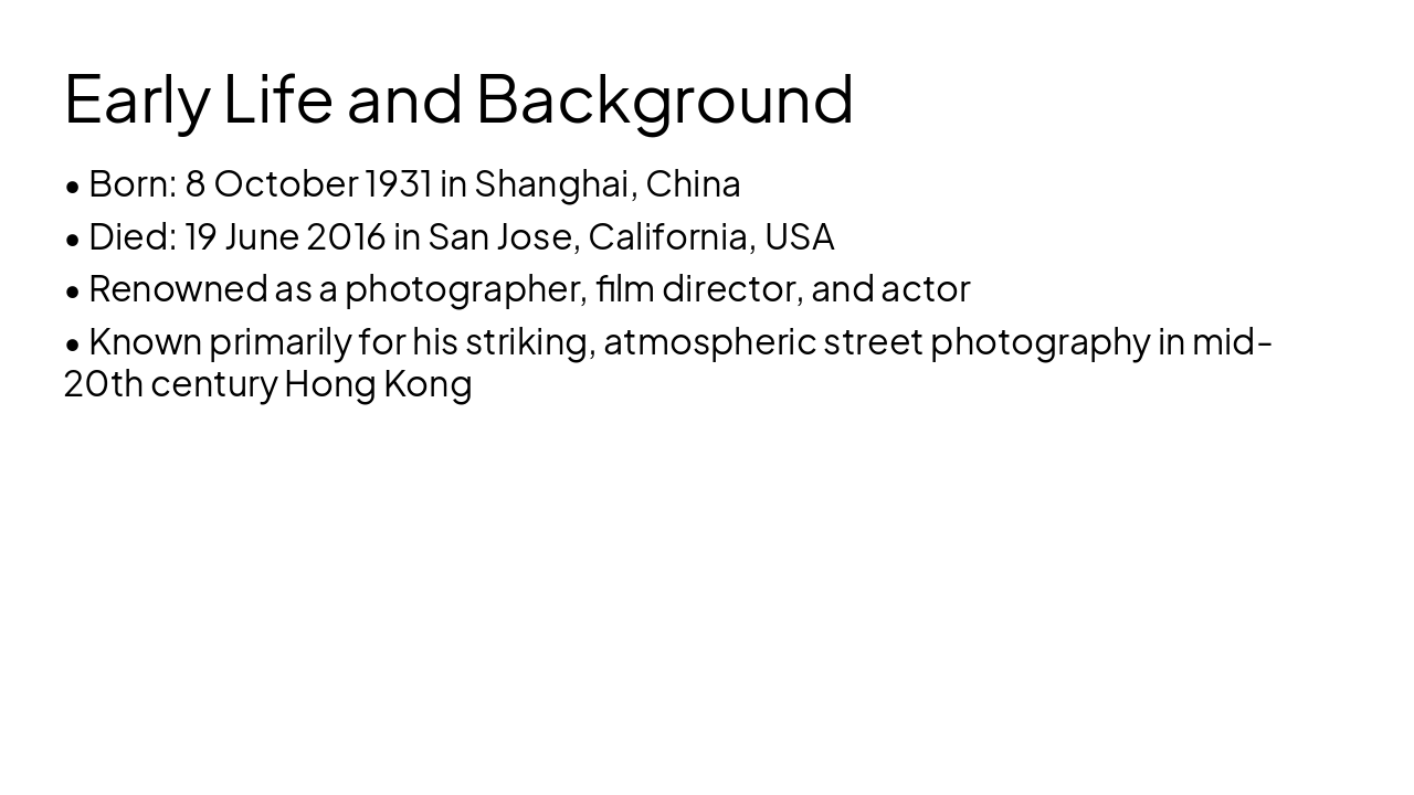 Slide 3 - Early Life and Background