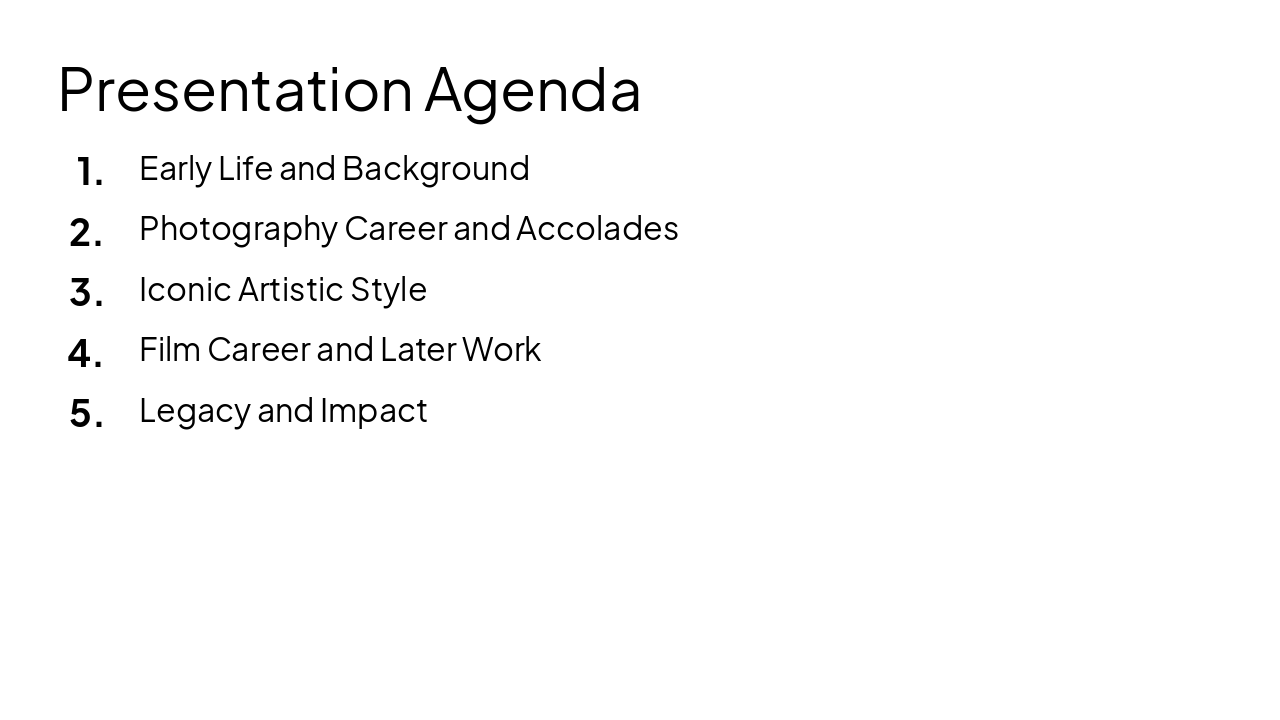 Slide 2 - Presentation Agenda