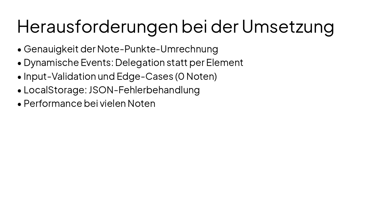 Slide 14 - Herausforderungen bei der Umsetzung