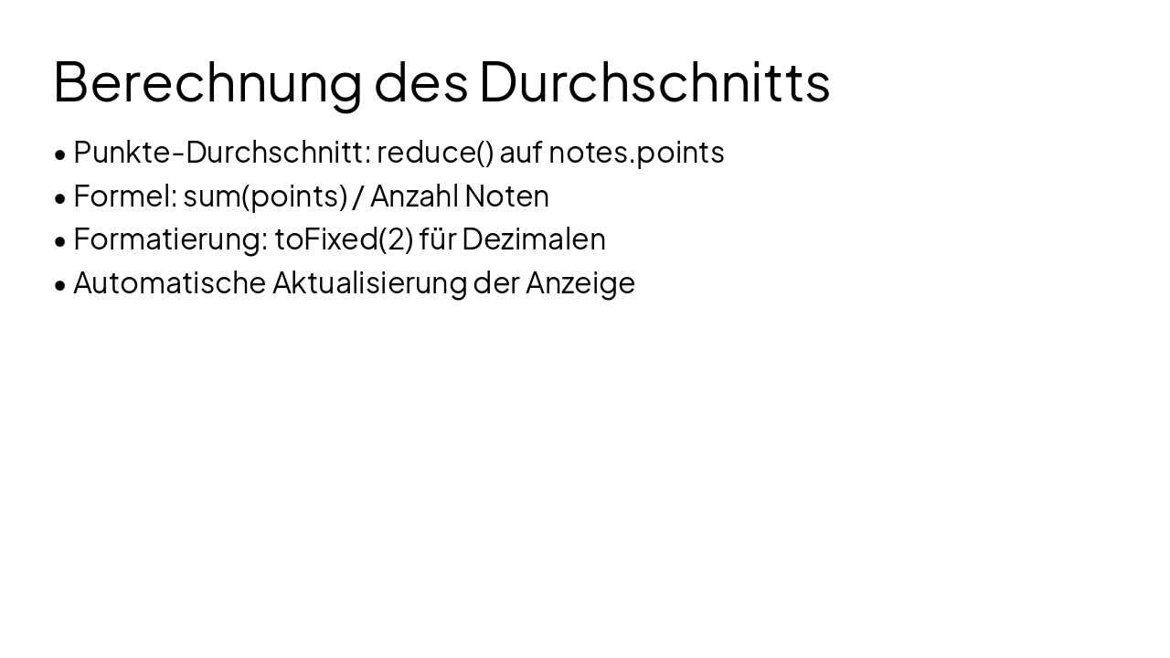Slide 11 - Berechnung des Durchschnitts