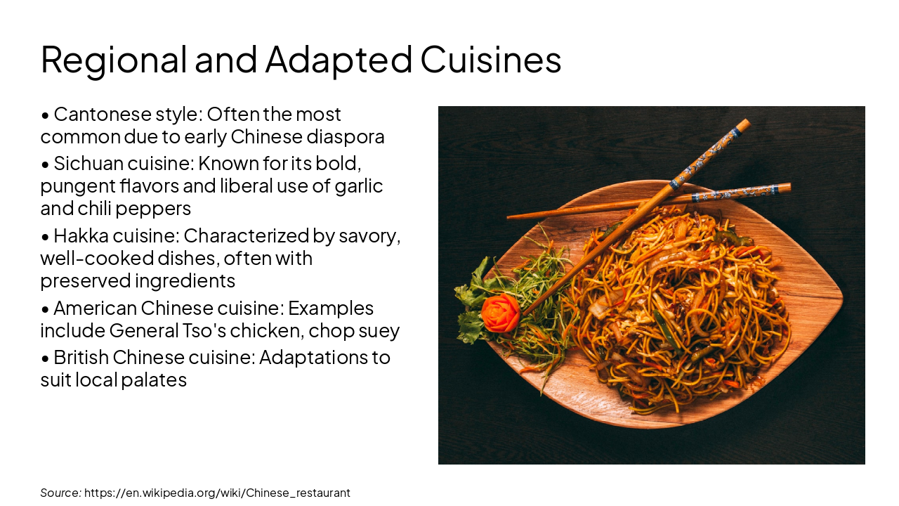 Slide 6 - Regional and Adapted Cuisines