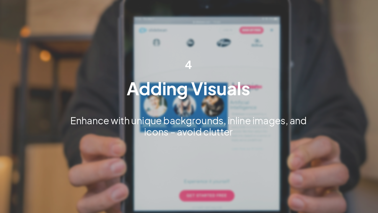 Slide 9 - Adding Visuals