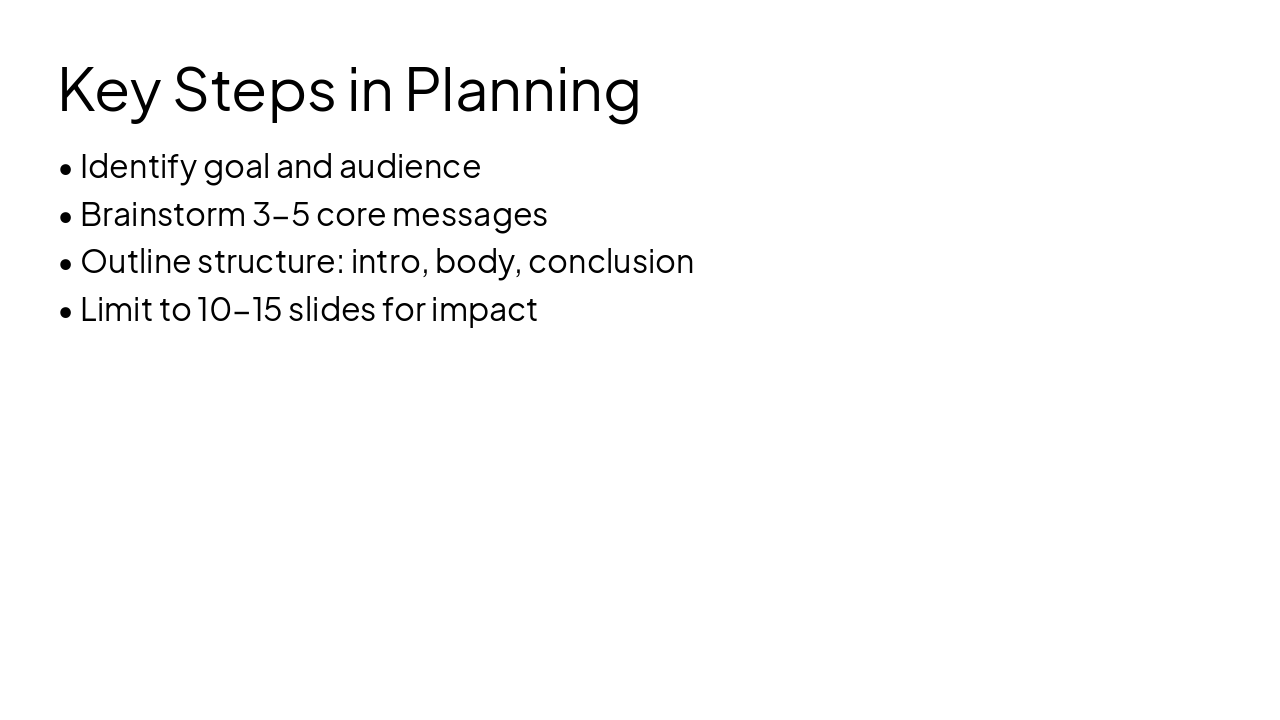 Slide 4 - Key Steps in Planning