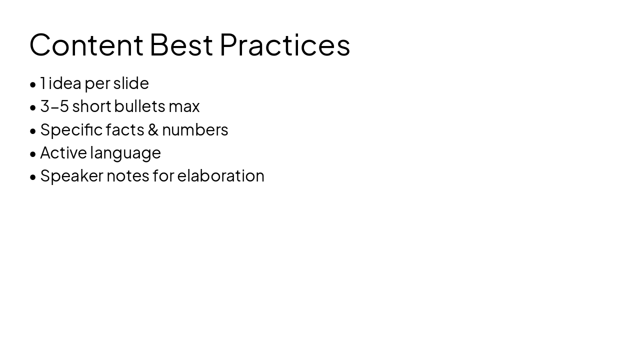 Slide 8 - Content Best Practices