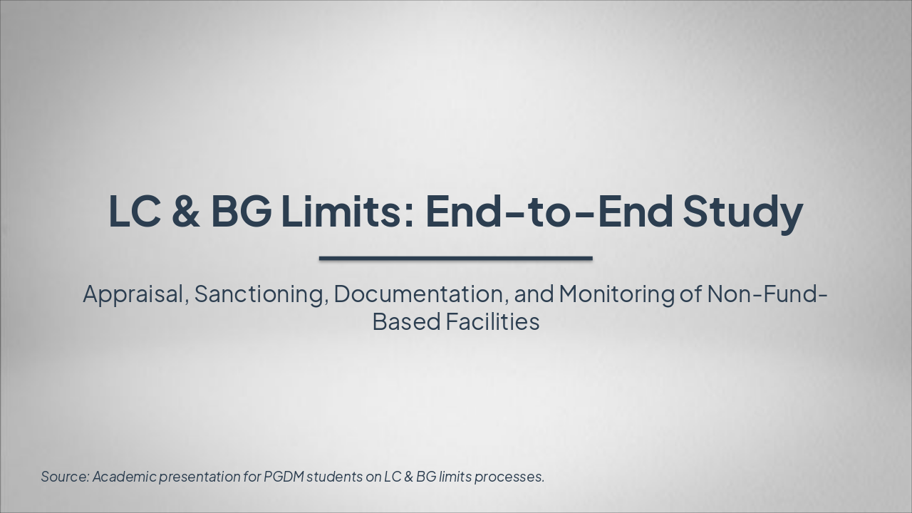 End-to-End LC & BG Limits Study (28 chars)