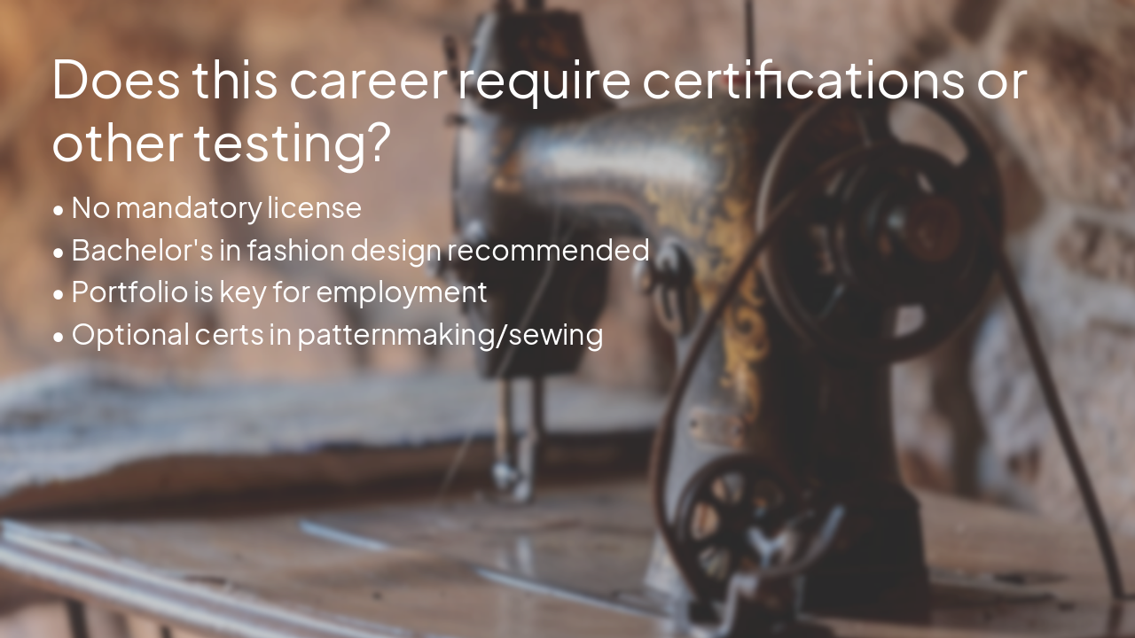 Slide 9 - Does this career require certifications or other testing?