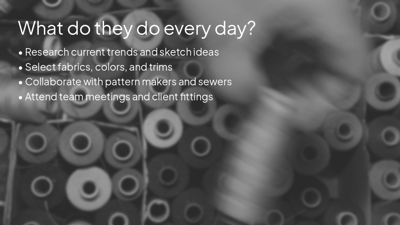 Slide 4 - What do they do every day?