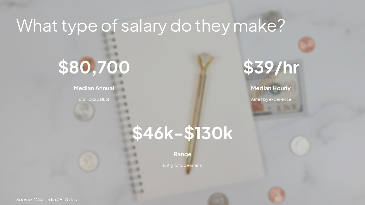 Slide 6 - What type of salary do they make?