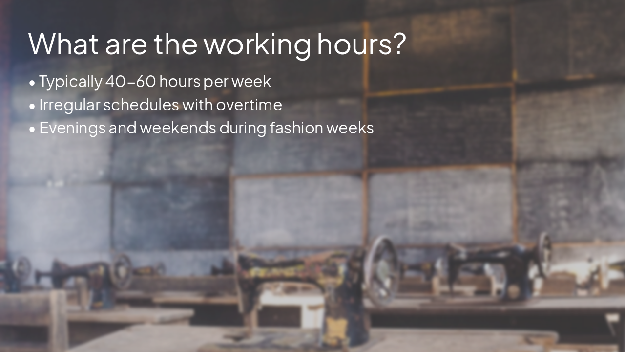 Slide 3 - What are the working hours?