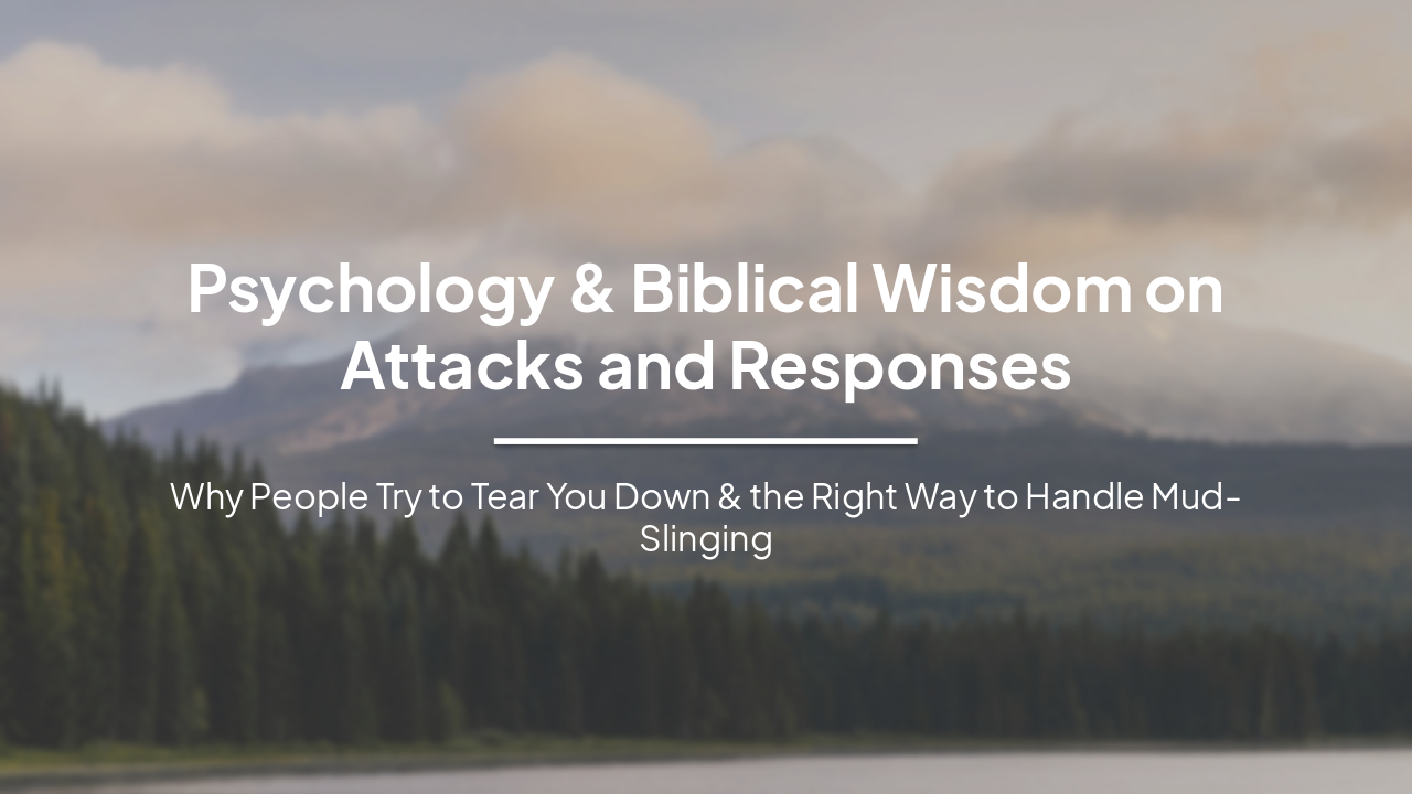 Slide 1 - Psychology & Biblical Wisdom on Attacks and Responses