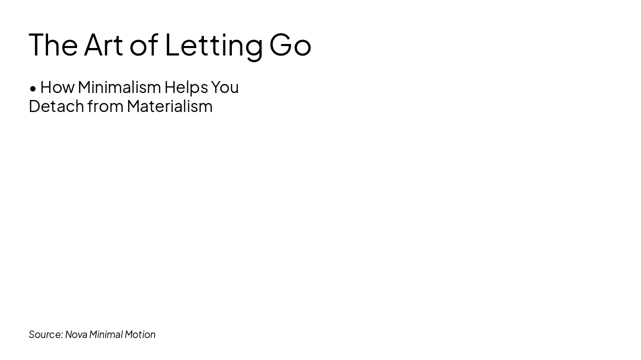 Slide 1 - The Art of Letting Go