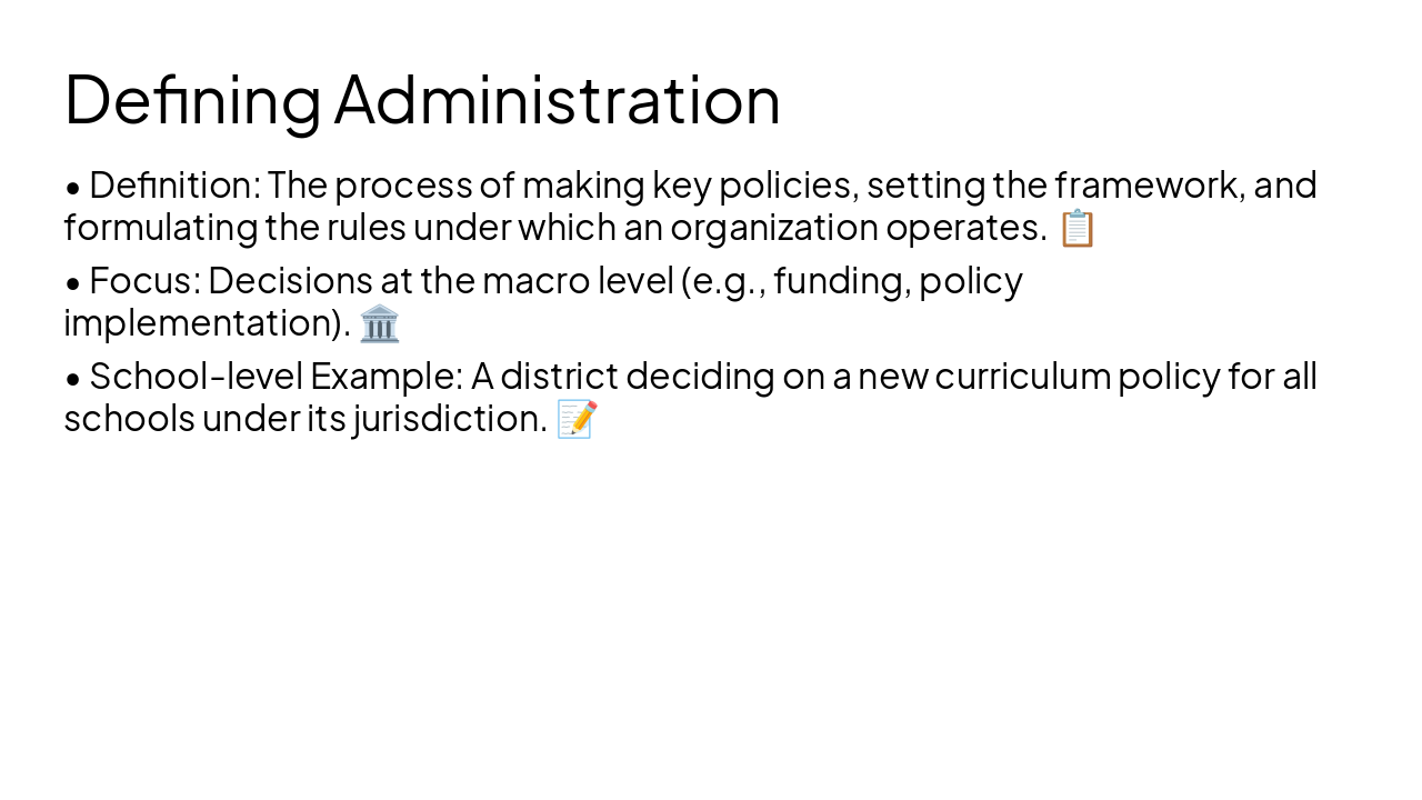 Slide 5 - Defining Administration