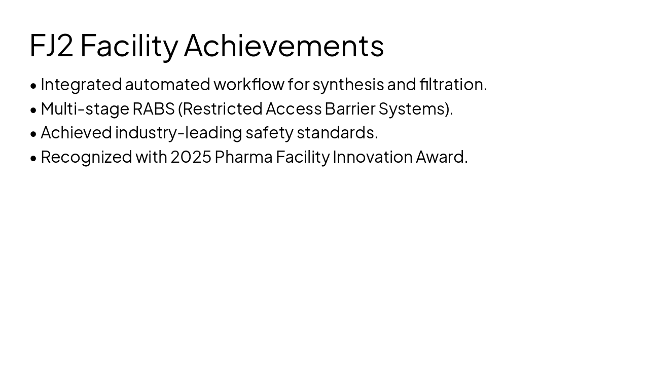 Slide 11 - FJ2 Facility Achievements