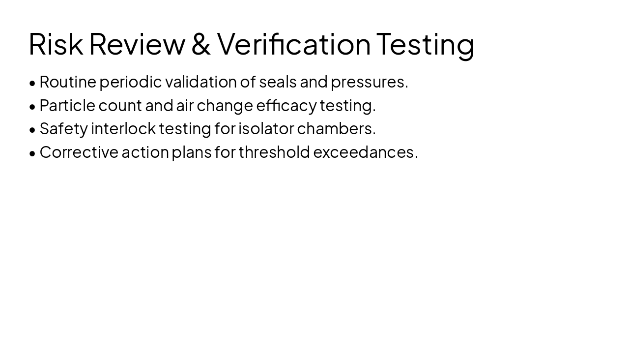 Slide 9 - Risk Review & Verification Testing