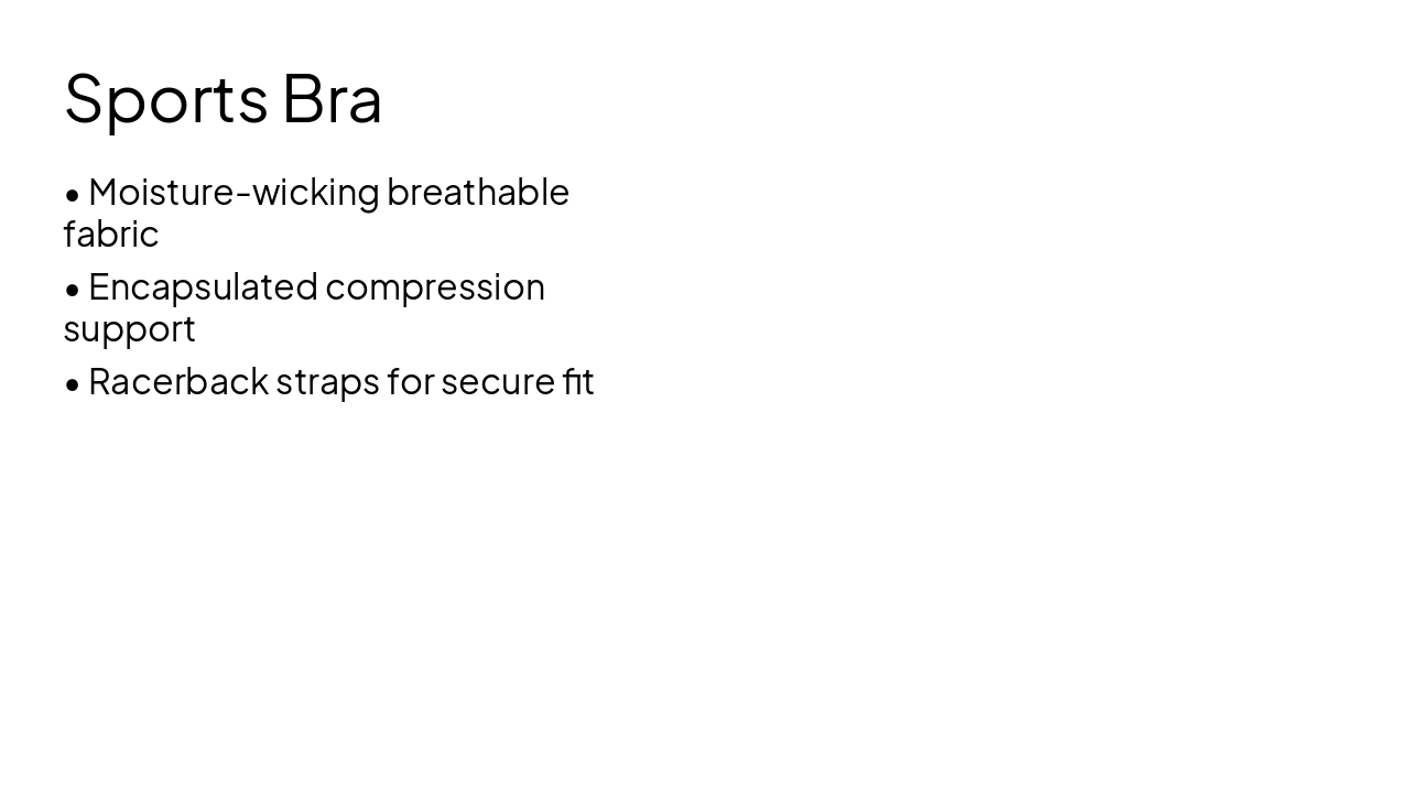 Slide 4 - Sports Bra