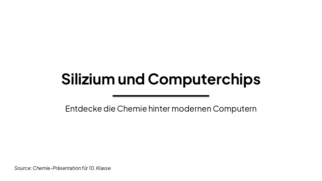 Slide 1 - Silizium und Computerchips