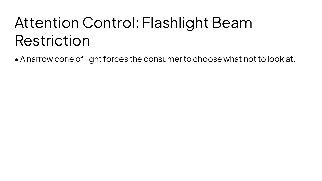 Slide 6 - Attention Control: Flashlight Beam Restriction