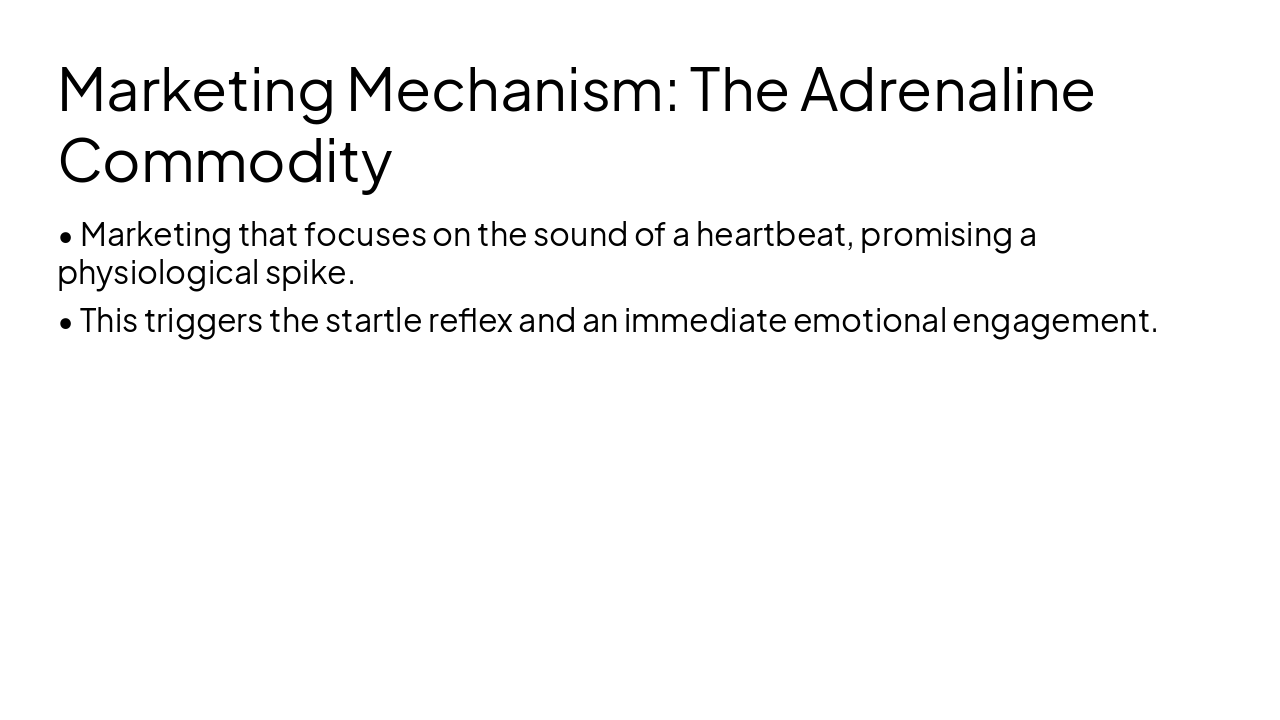 Slide 3 - Marketing Mechanism: The Adrenaline Commodity