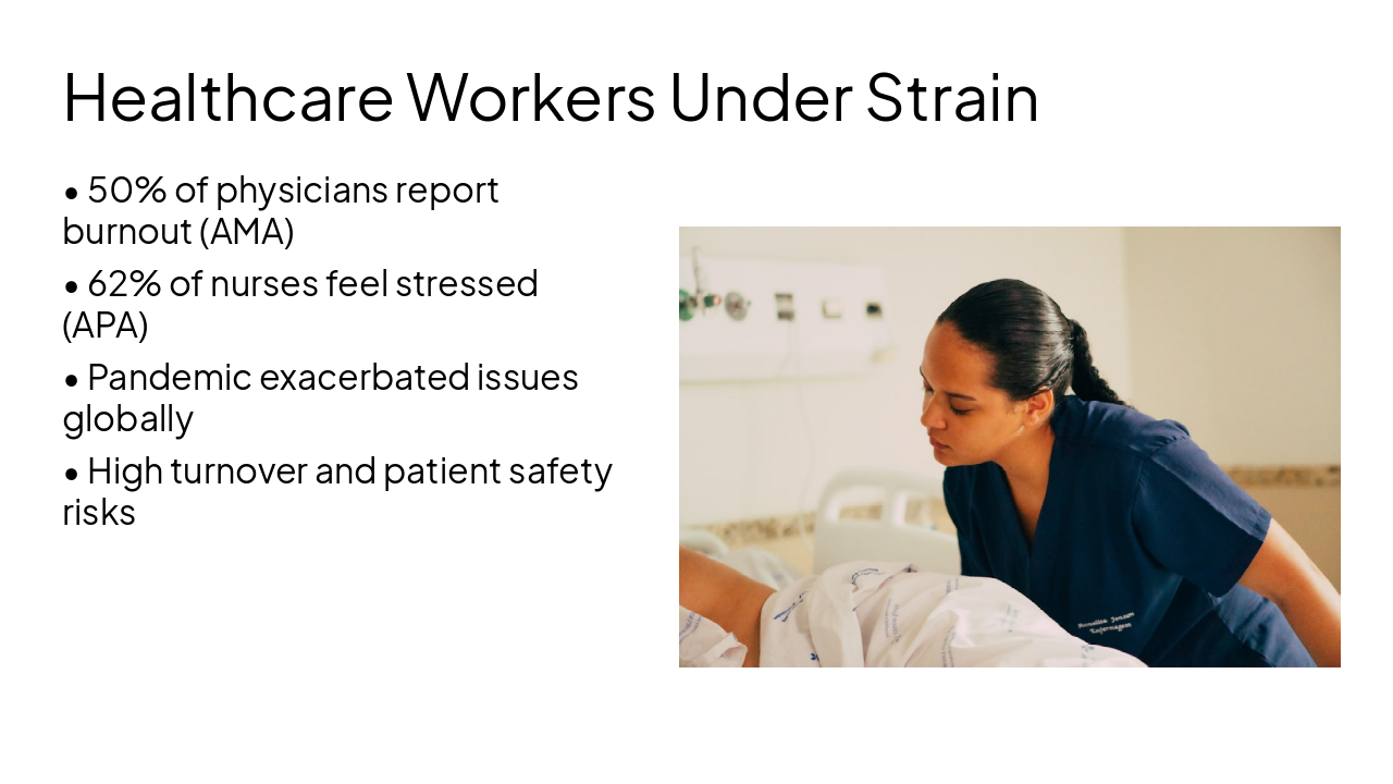 Slide 8 - Healthcare Workers Under Strain
