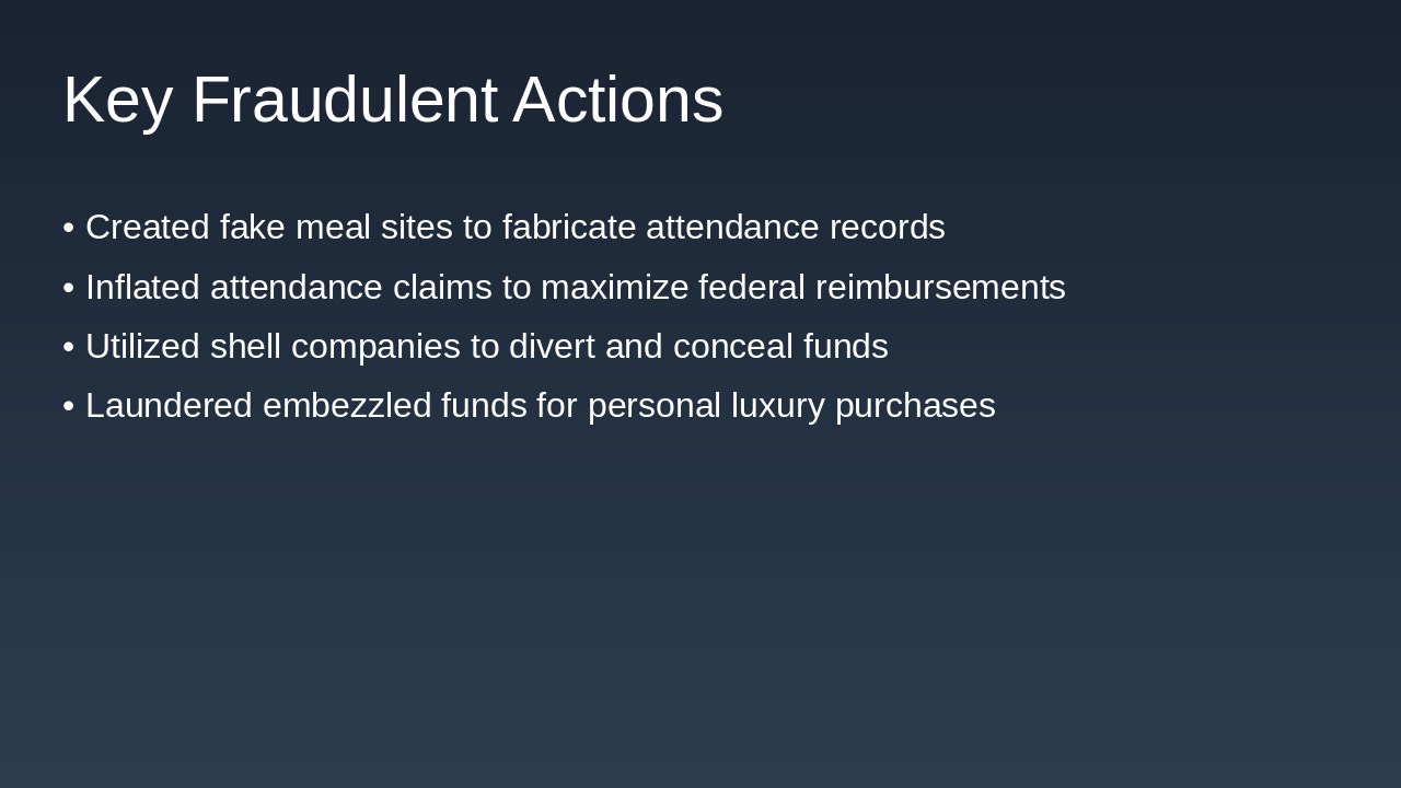 Slide 7 - Key Fraudulent Actions