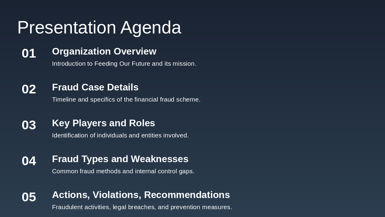 Slide 2 - Presentation Agenda