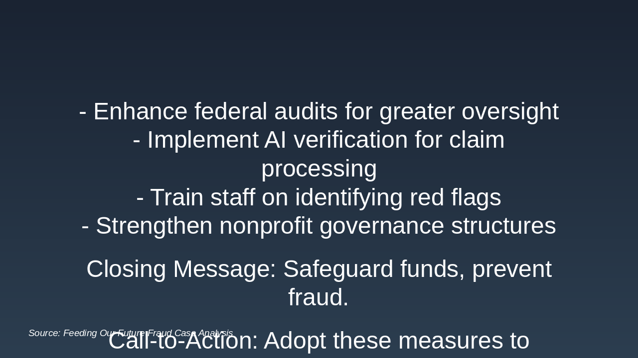 Slide 15 - Recommendations for Prevention