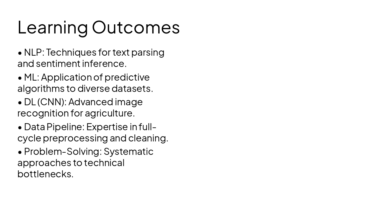 Slide 18 - Learning Outcomes