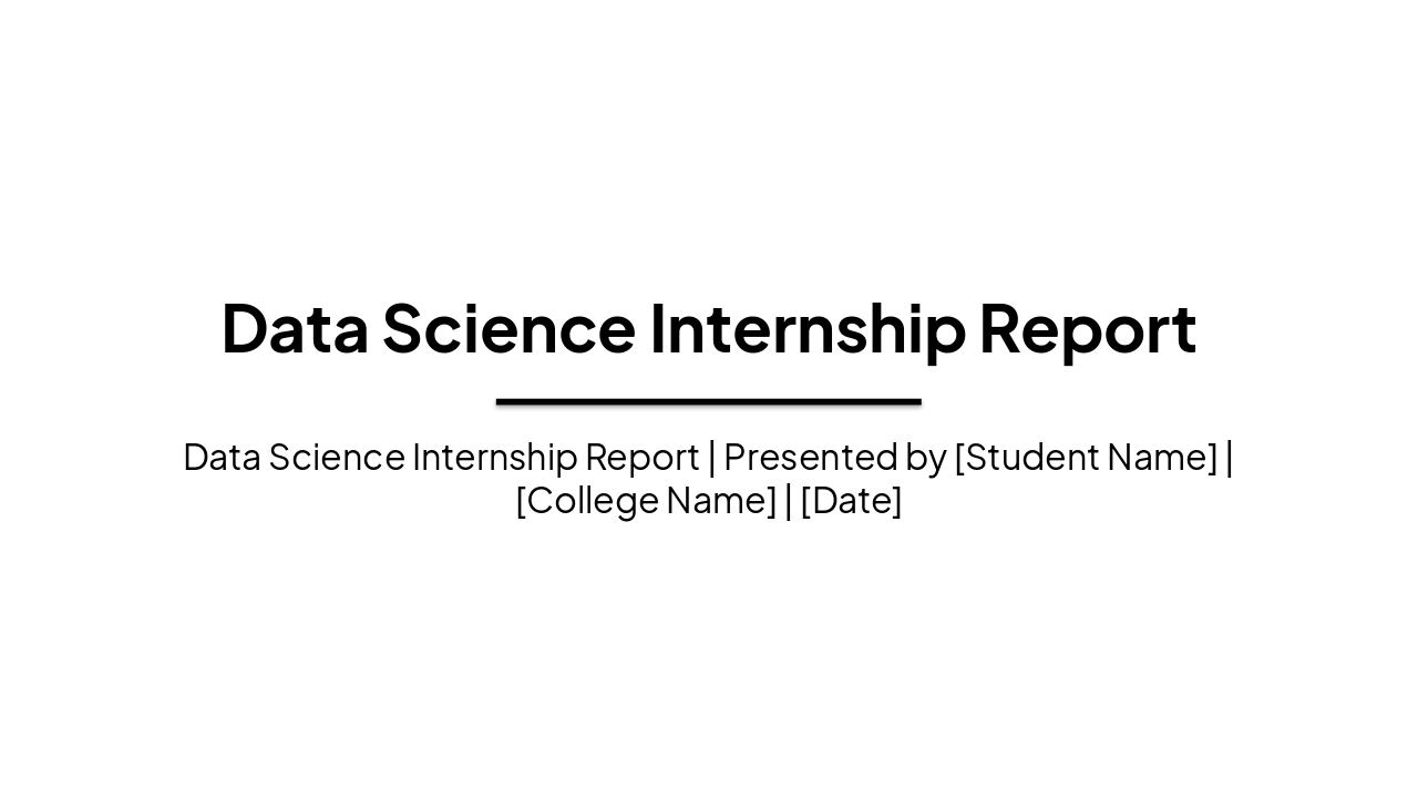 Slide 2 - Data Science Internship Report