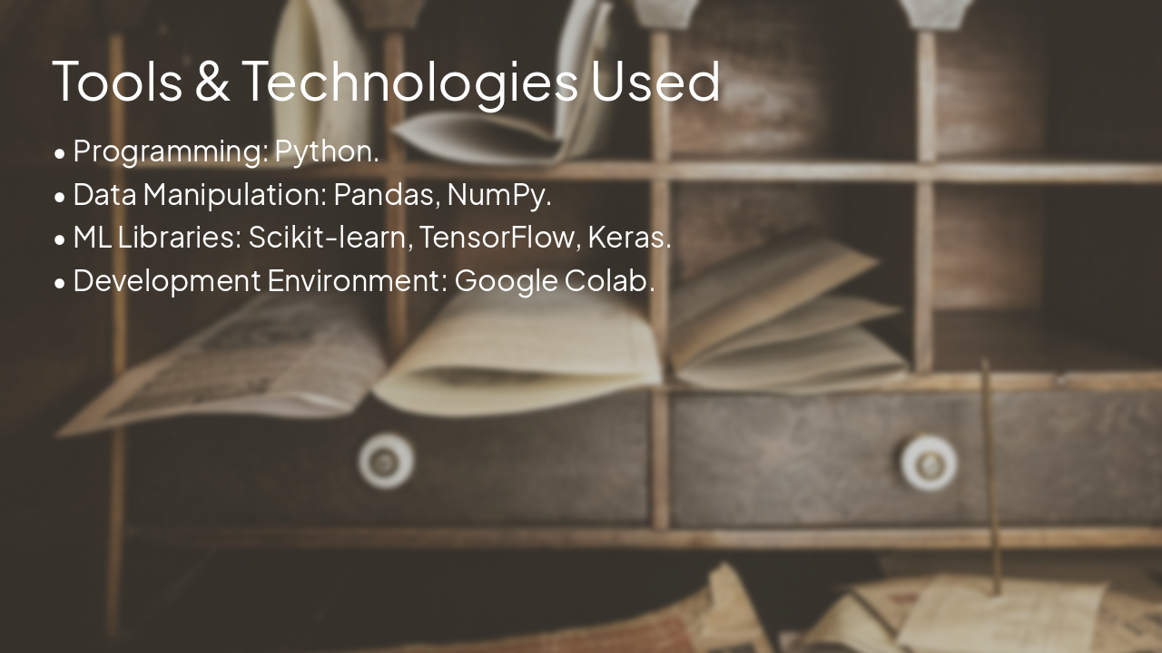 Slide 9 - Tools & Technologies Used
