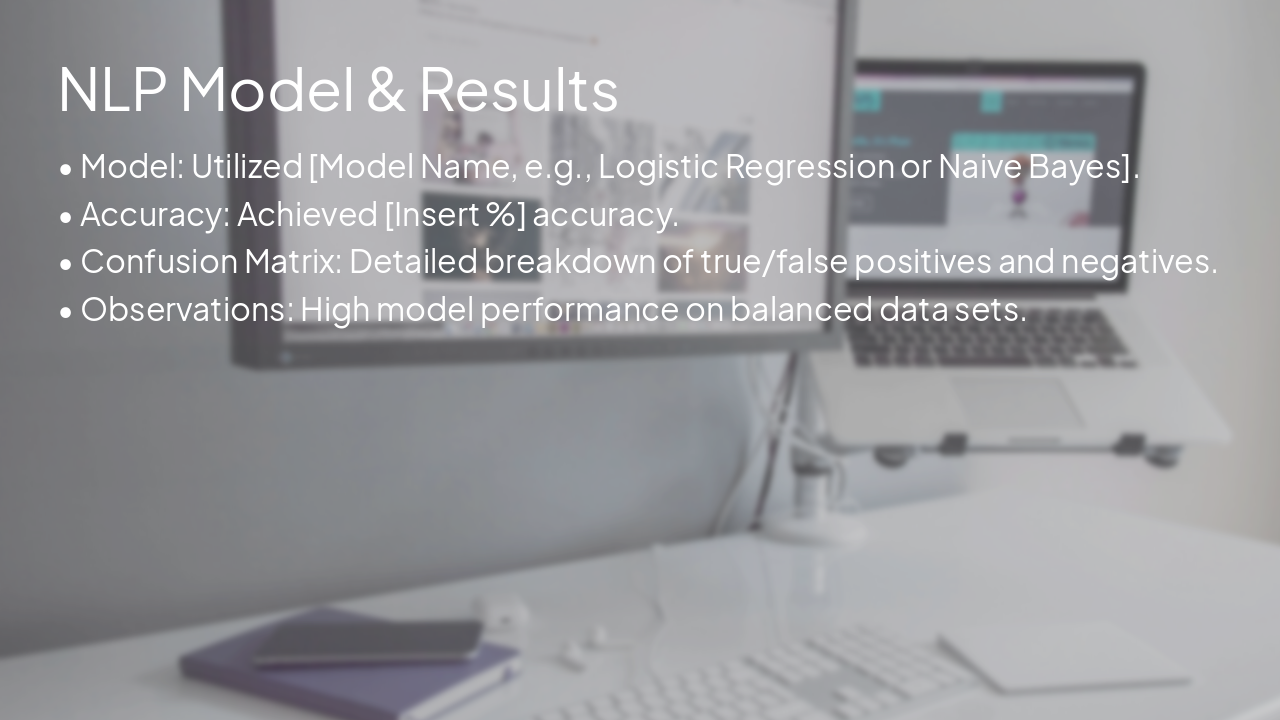 Slide 12 - NLP Model & Results